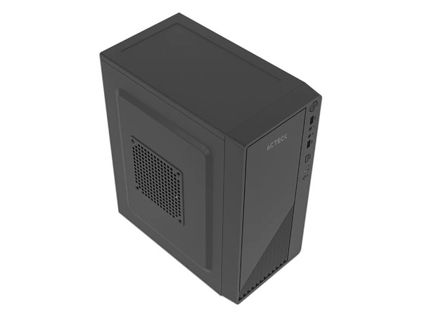 Gabinete Acteck Kioto GC220F, Mini-Tower, Micro-ATX, Incluye fuente de poder de 500W. Color Negro.
