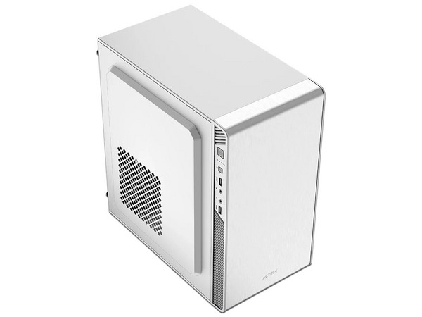 Gabinete Micro Torre Performance II GI215F Soporte para Ventiladores, Puertos USB y Audio, Color Blanco.