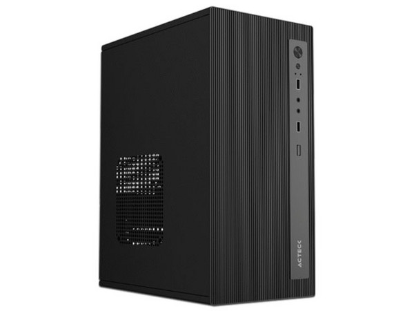 Gabinete ACTECK ZARETH GI210F, Mid Tower, Micro-ATX, Incluye Fuente de Poder de 500W. Color Negro.