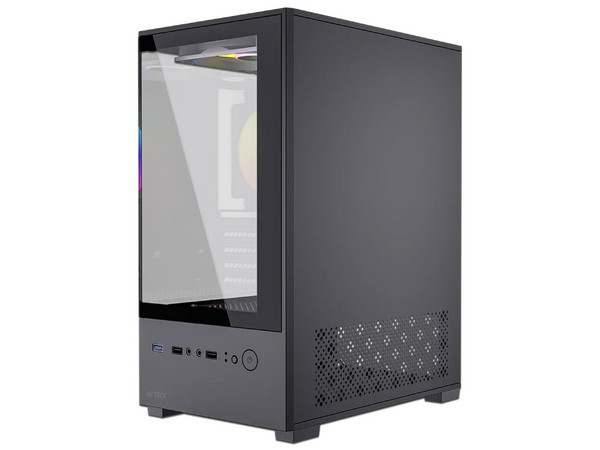 Gabinete Acteck Panorak GC600, Mini-Tower, Micro-ATX, (No Incluye Fuente de Poder), Color Negro.