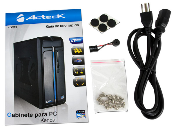Gabinete Acteck Kendal Fuente de 500W, Micro ATX