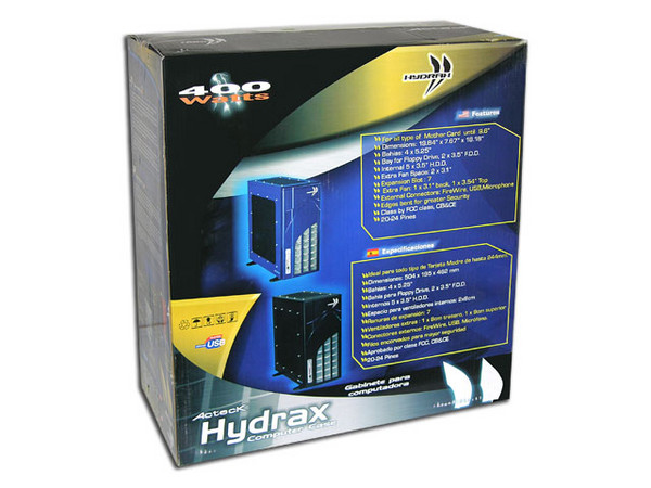 Gabinete Acteck Hydrax con fuente de 400W, ATX, Color Gris Oscuro