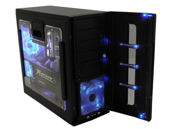 Gabinete Gamer Acteck Thorx con fuente de 600W, ATX, Color Negro/Plateado