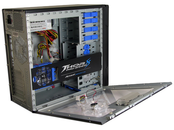 Gabinete Gamer Acteck Thorx con fuente de 600W, ATX, Color Negro/Plateado