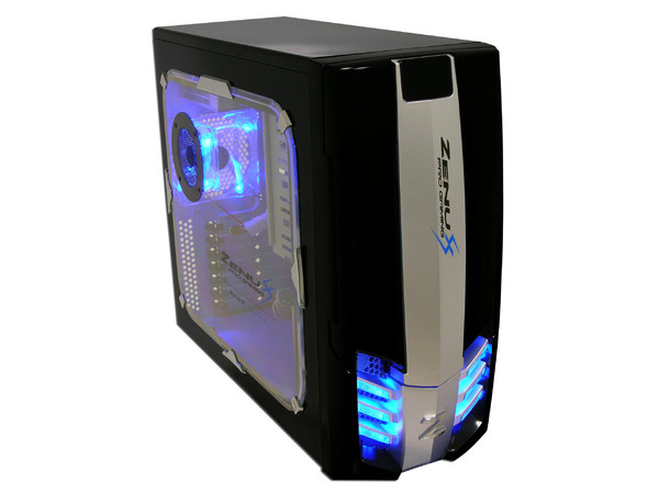 Gabinete Gamer Acteck Zenux con fuente de 600W, ATX, Color Negro/Plateado