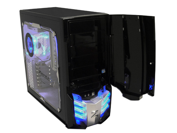 Gabinete Gamer Acteck Zenux con fuente de 600W, ATX, Color Negro/Plateado