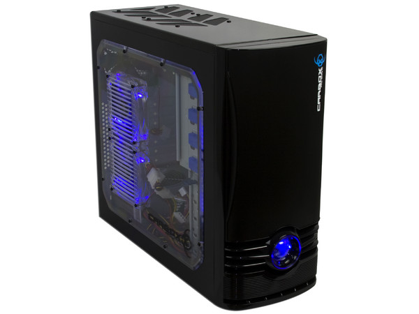 Gabinete Gamer Acteck Carbox T9900 con fuente de 600W, ATX, Color Negro con Leds Azules