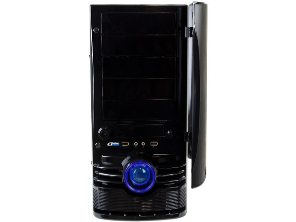 Gabinete Gamer Acteck Carbox T9900SF sin fuente de poder, ATX, Color Negro con Leds Azules