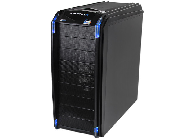 Gabinete Gamer Acteck Kryptox T9700 con fuente de 600W, ATX, Color Negro con Leds Azules