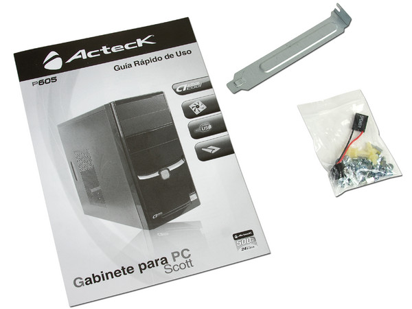 Gabinete Acteck Scott MicroATX con fuente de 500W