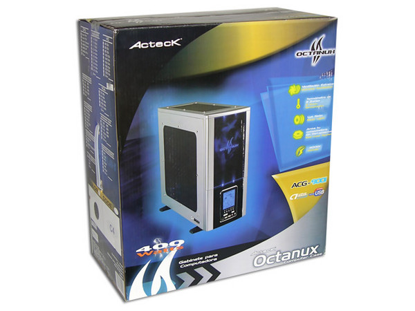Gabinete Acteck Octanux con fuente de 400W, ATX. Color Negro con Gris