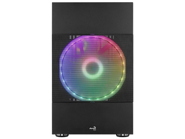 Gabinete Gamer AeroCool Atomic, Micro-ATX, ARGB, (No incluye fuente de poder). Color Negro.