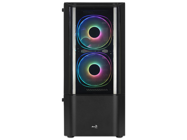 Gabinete AEROCOOL QUANTUM G-BK-V3, Mid-Tower, ATX. Color Negro. (No incluye fuente de poder).