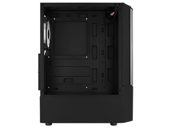 Gabinete AEROCOOL QUANTUM G-BK-V3, Mid-Tower, ATX. Color Negro. (No incluye fuente de poder).