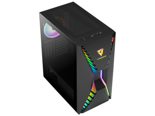 Gabinete Gamer Aerocool Cronus, Mid-Tower, E-ATX, (sin fuente de poder), Color Negro.