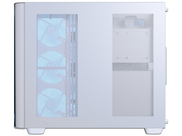 Gabinete AeroCool P500C White Cristal, Mid-Tower, ATX, Incluye 4 Ventiladores de 120 mm ARGB, (Sin fuente de poder). Color Blanco.