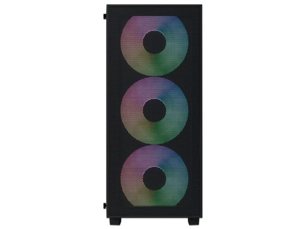 Gabinete AeroCool B509A Flow, Mid Tower, ATX, Incluye Ventiladores 4 x 120mm RGB, Panel de Cristal Templado, (no incluye fuente de poder). Color Negro.