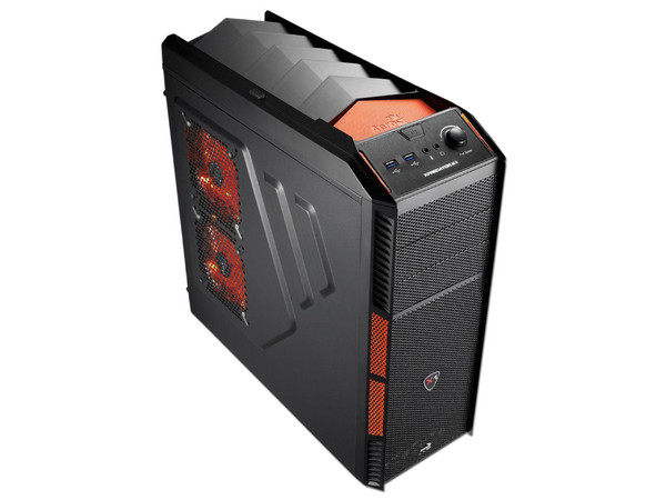 Gabinete Mid Tower AeroCool Xpredator X1 Evil Negro, Micro ATX/ATX, (no incluye fuente de poder).