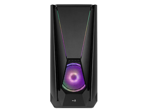 Gabinete Gamer AeroCool Visor, RGB, E-ATX, (no incluye fuente de poder). Color Negro.