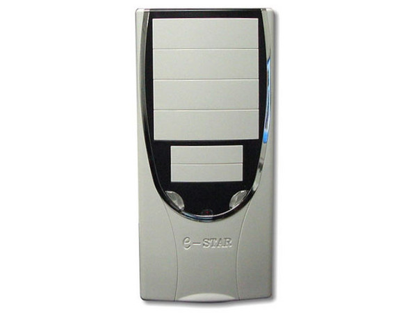 Gabinete Alaska ESTAR/VTECH, Negro con Blanco, ATX, para Pentium 4