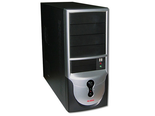 Gabinete ATX Alaska Orca 5 con fuente de 300W, Negro con Plateado.