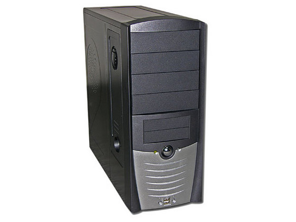Gabinete ATX Alaska con fuente de 300W, Negro con Plateado.