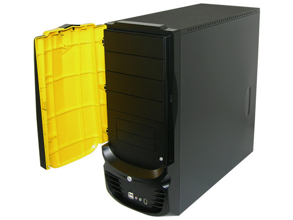 KIT Alaska Emperador de Gabinete (300W), Teclado y Mouse. Color Negro/Amarillo