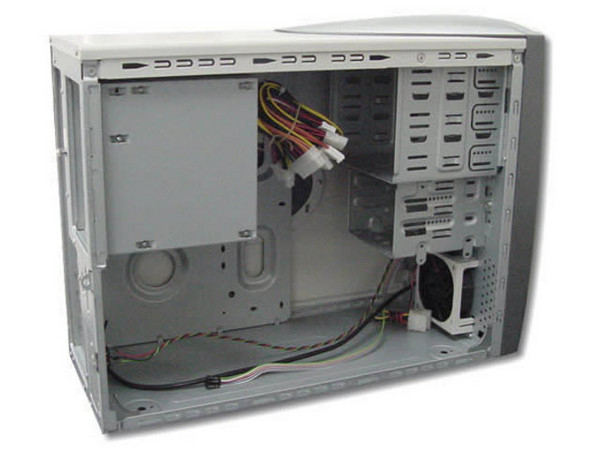 Gabinete Alaska Paxson 4, ATX, Blanco con marco gris