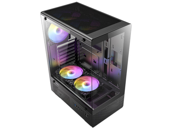 Gabinete Antec VCX300 ARGB, Mid-Tower, ATX, (No Incluye Fuente de Poder), Color Negro.