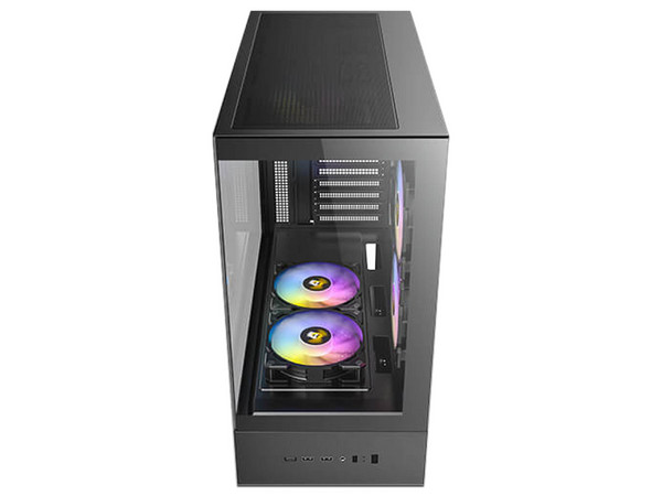 Gabinete Antec CX705, Mid Tower, ATX, Panel de Cristal Templado, Incluye 3 ventiladores de 120mm ARGB, (No Incluye Fuente de Poder), Color Negro.