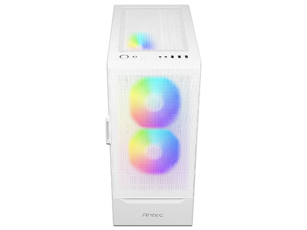 Gabinete Media Torre Antec NX410 White, ATX, Cristal, 3 Ventiladores, 3 Puertos USB, Sin Fuente, Blanco.