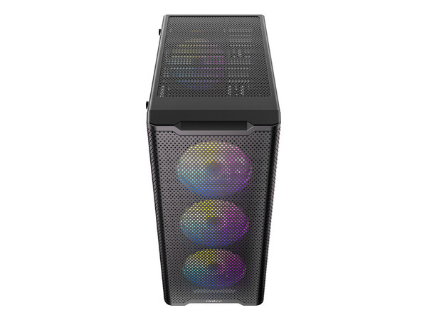 Gabinete Antec VX310 ARGB, Mid Torre, ATX, Incluye 4 Ventiladores de 120mm, (No incluye fuente de poder). Color Negro.