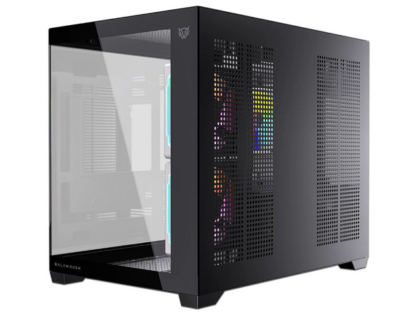 Gabinete BALAM RUSH Tank Core Pro GI925, Mid Tower, Micro-ATX, Incluye 3 Ventiladores de 120mm, Panel de Cristal, No Incluye Fuente de Poder. Color Negro.