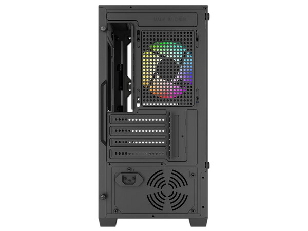 Gabinete BALAM RUSH Nitrox Edge Pro Crystal 4900C, Mini Tower, Micro-ATX, Incluye 4 Ventiladores de 120mm, Panel de Cristal, No Incluye Fuente de Poder. Color Negro. (Caja abierta)