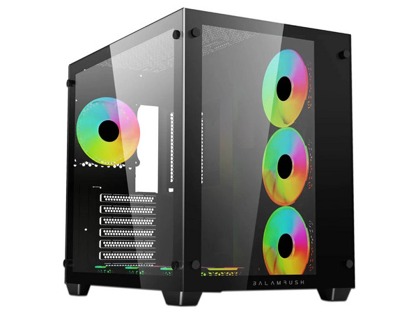 Gabinete Gamer Balam Rush Tank Pro GM930, Mid-Tower, Micro-ATX, (No incluye fuente de poder). Color Negro.