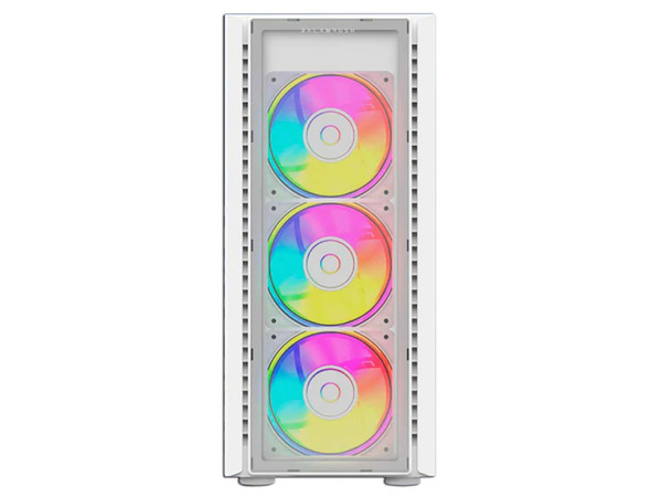 Gabinete Gamer Balam Rush Dragonfly II Crystal Gm745, Mid-Tower, ATX, RGB (sin fuente de poder). Color Blanco.