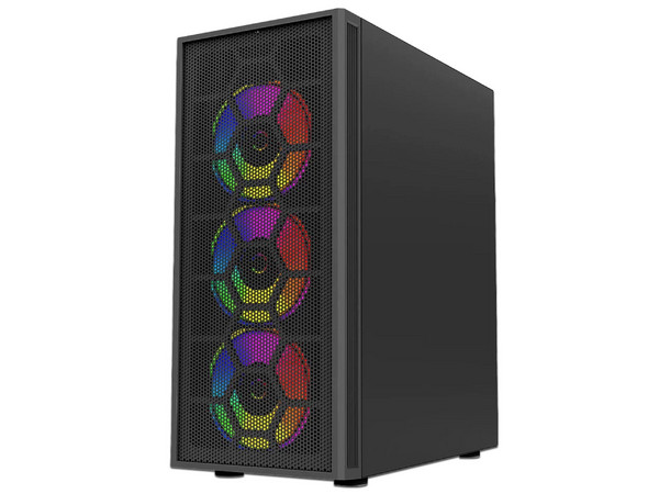Gabinete Balam Rush Dragonfly Mesh, ATX, (no incluye fuente de poder). Color Negro.