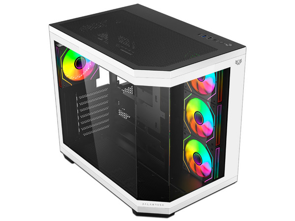 Gabinete Gamer Balam Rush Tank Master 9600TB, Mid-Tower, ATX (Sin fuente de poder). Color Blanco/Negro.