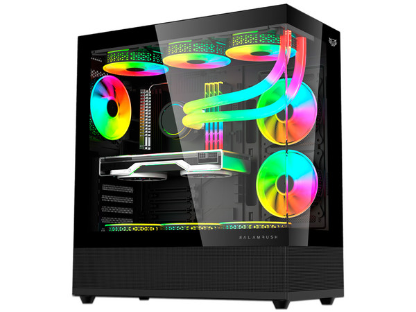 Gabinete BALAM RUSH Tank Super 9200TB, Mid Tower, ATX, No Incluye Fuente de Poder. Color Negro.