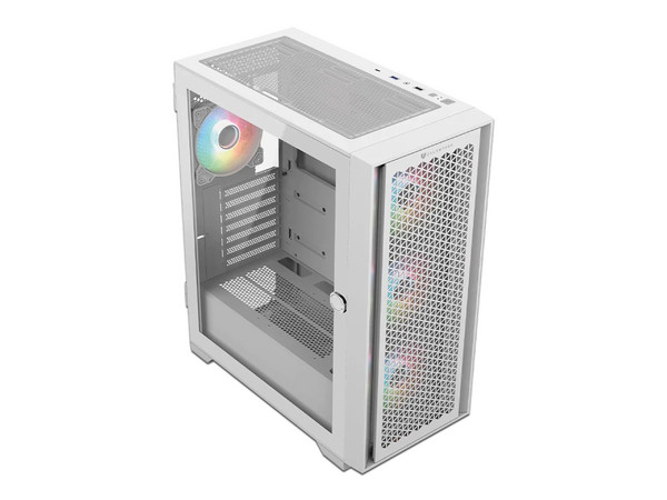 Gabinete Gamer Balam Rush Carbono Twin Mate 7000, ATX, (No incluye fuente de poder). Color Blanco.