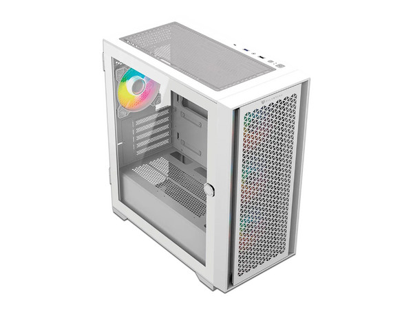 Gabinete Gamer Balam Rush Carbono Twin Mate 6000, Micro-ATX, (No incluye fuente de poder). Color Blanco.