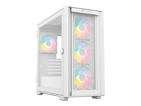 Gabinete Gamer Balam Rush Carbono Twin Mate 6000, Micro-ATX, (No incluye fuente de poder). Color Blanco.