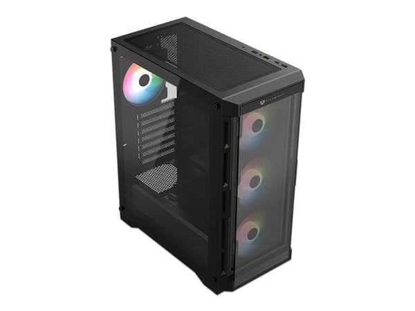 Gabinete Gamer Balam Rush Carbono Twin Mate 5000, Mid-Tower, ATX (Sin fuente de poder). Color Negro.