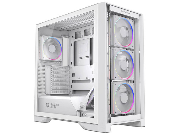 Gabinete Gamer Balam Rush Polar Twin Mate 9900, Mid Tower, ATX (Sin fuente de poder), 5 x 120mm. Color Blanco.