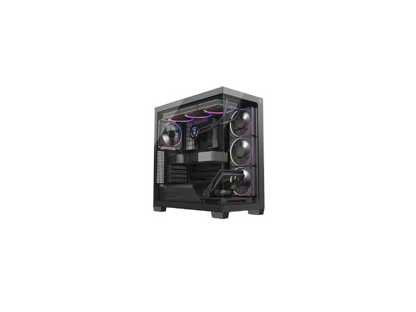 Gabinete Gamer Media Torre Tank Polar 7900 de Balam Rush, ATX, Paneles de Cristal, Color Negro.
