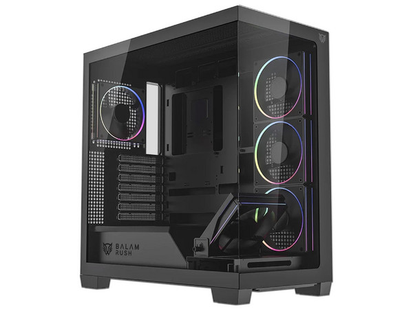Gabinete Gamer Media Torre Tank Polar 7900 de Balam Rush, ATX, Paneles de Cristal, Color Negro.
