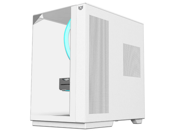 Gabinete Gamer Balam Rush Tank Majestic 7600, Mid Tower, ATX, 5 Ventiladores de 120mm, ARGB, (Sin fuente de poder). Color Blanco.