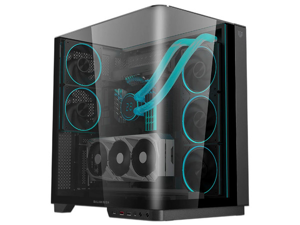 Gabinete BALAM RUSH Tank Expert Curve 7800, Mid Tower, ATX, No Incluye Fuente de Poder. Color Negro.