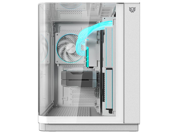 Gabinete Balam Rush Tank Expert Curve 6800, Mid Tower, ATX, 3 Ventiladores de 120mm, (Sin fuente de poder). Color Blanco.