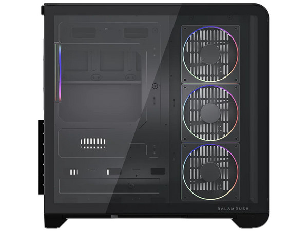 Gabinete Balam Rush Thank Expert Curve 7400 Mini Torre, Cristal sin Bordes, ATX. (Fuente de Poder No Incluida). Color Negro.